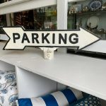1950's cast iron 2 sided parking arrowed sign