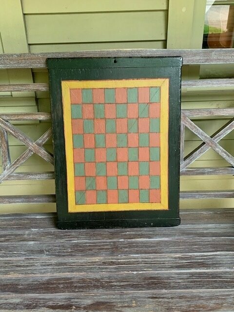 Painted checker board