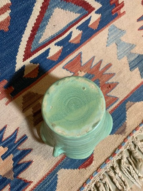 Ruffled Studio pottery vase