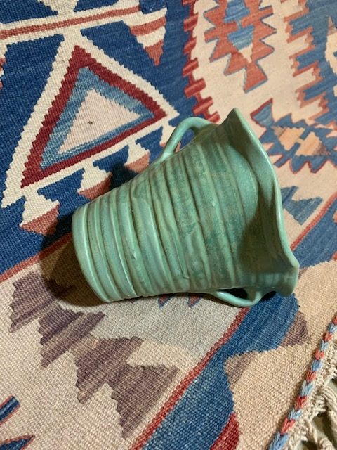 Ruffled Studio pottery vase