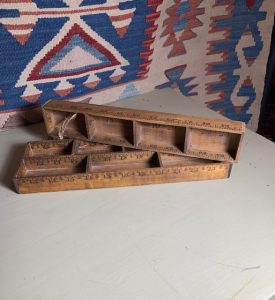 Tramp art ruler trays