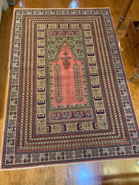 Pink Anatolian prayer rug