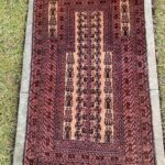 vintage Persian Baluch prayer rug. Made by nomadic tribeswomen in the Afghan Plains near Iran.