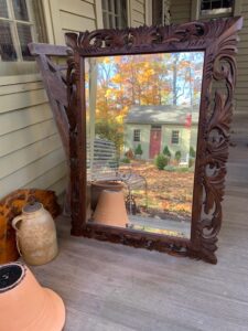 Antique Oak Black Forest mirror