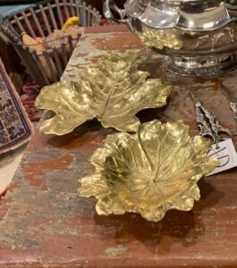 Heavy Brass Fig dish and bowl