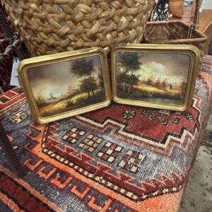 French Antique landscape oil paintings