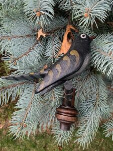 Black Forest German carved Raven