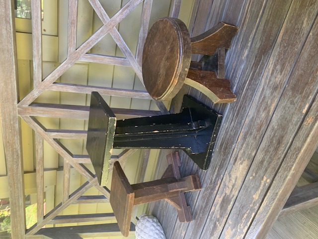 wood antique pedestals