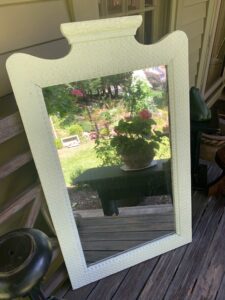 White painted Victorian mirror