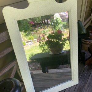 White painted Victorian mirror