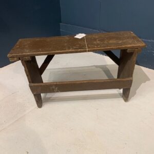 Rustic painted brown antique wood bench