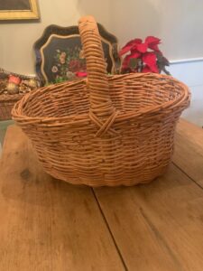 Vintage French Wicker Market basket