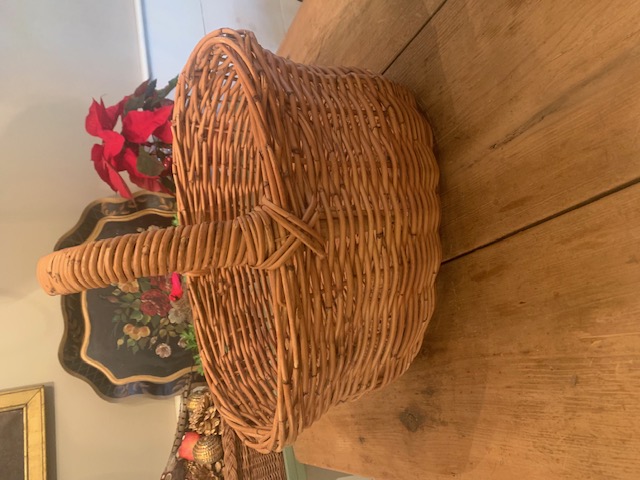 Vintage French Wicker Market basket