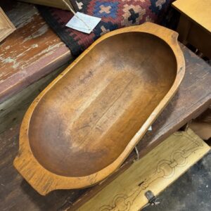 Carved antique wood tureen trencher