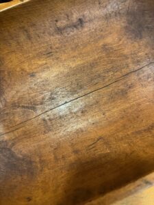 Carved antique wood tureen trencher