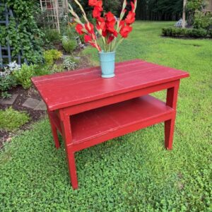 Vintage Red wood work table