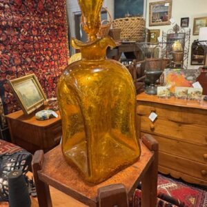 Amber glass decanter