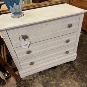 Antique white painted chest