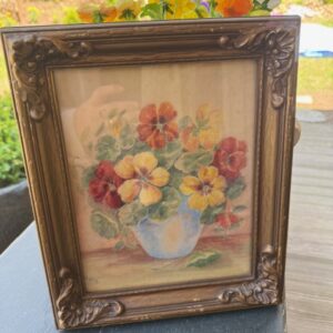 Pelargoniums vintage watercolor