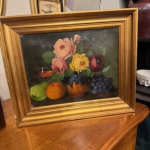 Painted Danish Vintage Still Life Art