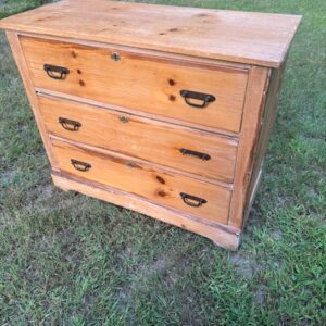 Pine Small Antique Three Drawer Chest