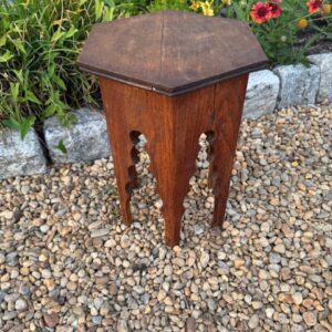 Moorish Solid Oak Hexagonal Table