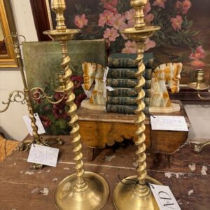Barley Twist Antique Tall Decorative Candlesticks