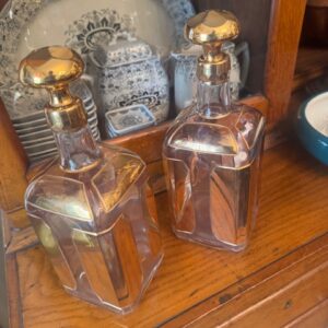 Austrian MCM glass liquor decanters
